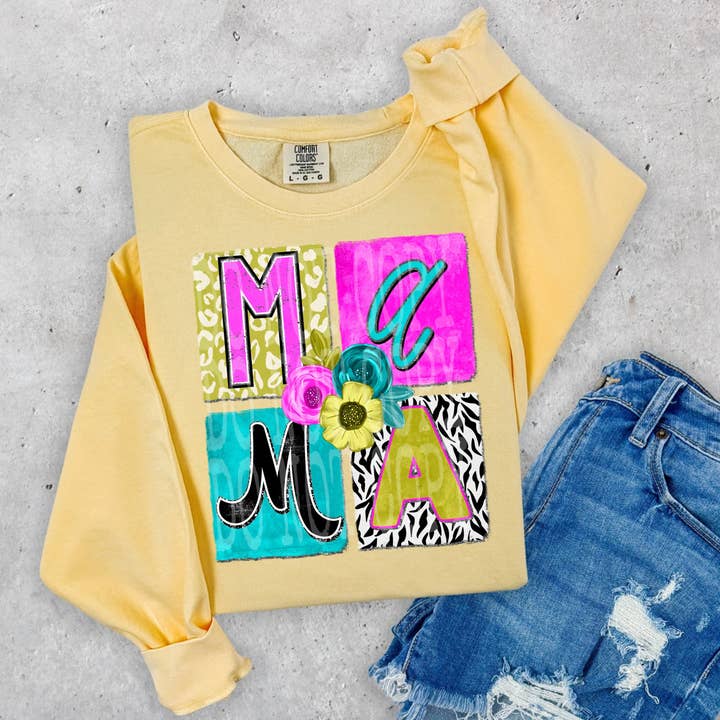 Mama DTF Transfer | Trendy Mama DTF Transfer | High Quality Image Transfers | Ready to Press | Instant Peel for wholesale by Red Dirt Transfers