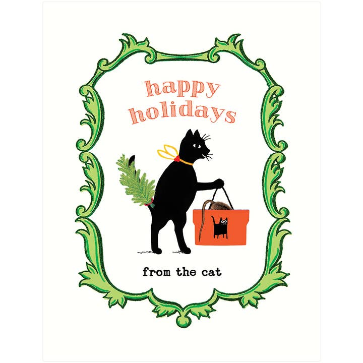 From the Cat | Holiday Greeting Card for wholesale by Lucca Paperworks