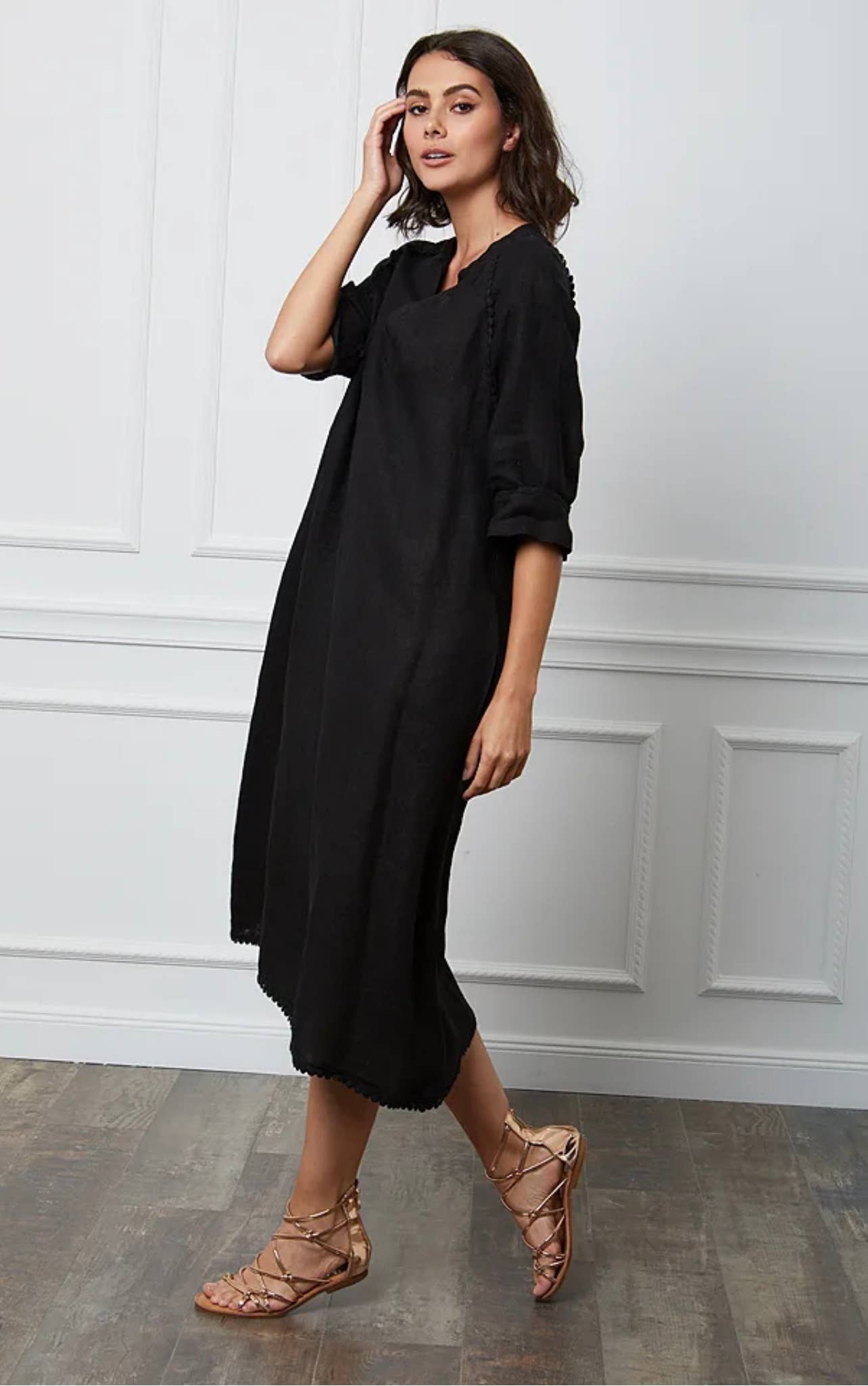 LÉA & LUC - Wholesale Dress - Women's - Long dress in 100% linen REF.71618