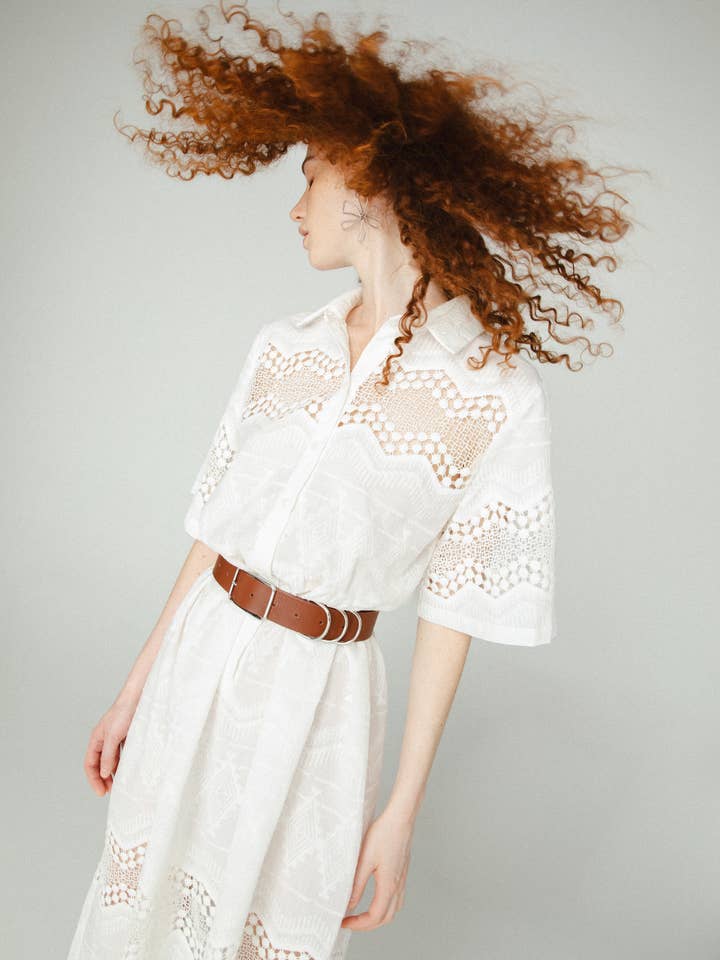 S124 LACE SHIRT DRESS for wholesale by Giovanna Nicolai