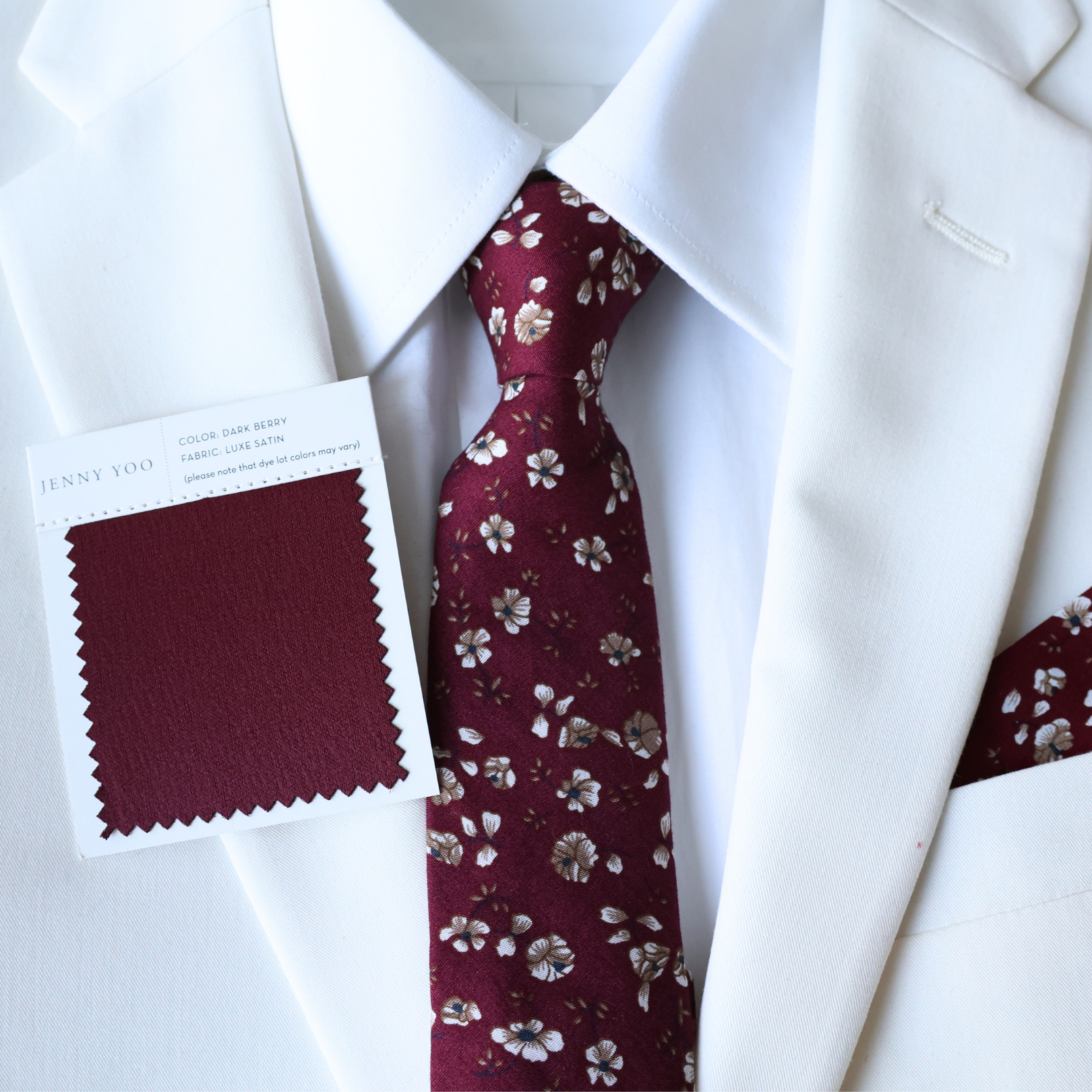 Tie Mood – wholesale Bow Tie - Men’s – Rowan Burgundy Floral Bow Tie8