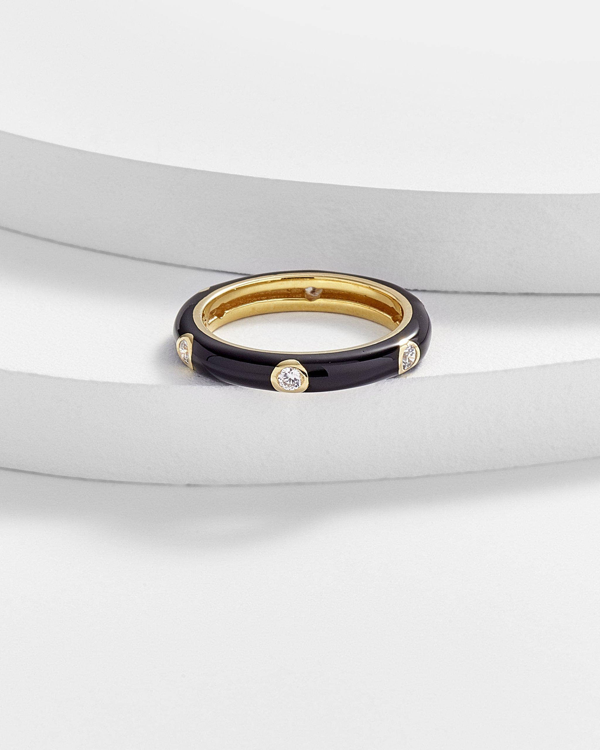 Kosa Jewels – wholesale Ring med flera stenar – Carin emalj bandet Ring11