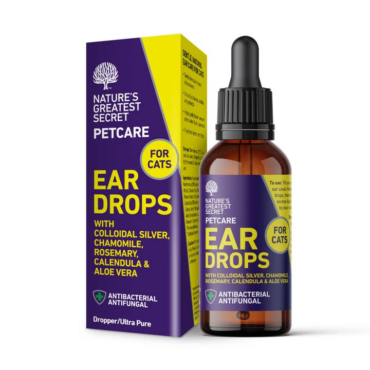 Colloidal Silver Petcare Ear Drops For Cats With Botanicals for wholesale by Natures Greatest Secret