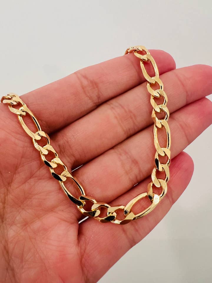 Gold Filled Figaro Bracelet | Sleek Chain Statement Piece for wholesale by Haus of Monogram