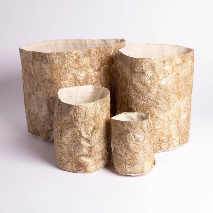 Natural Madagascar Wild Silk Basket for wholesale by Tanana Madagascar