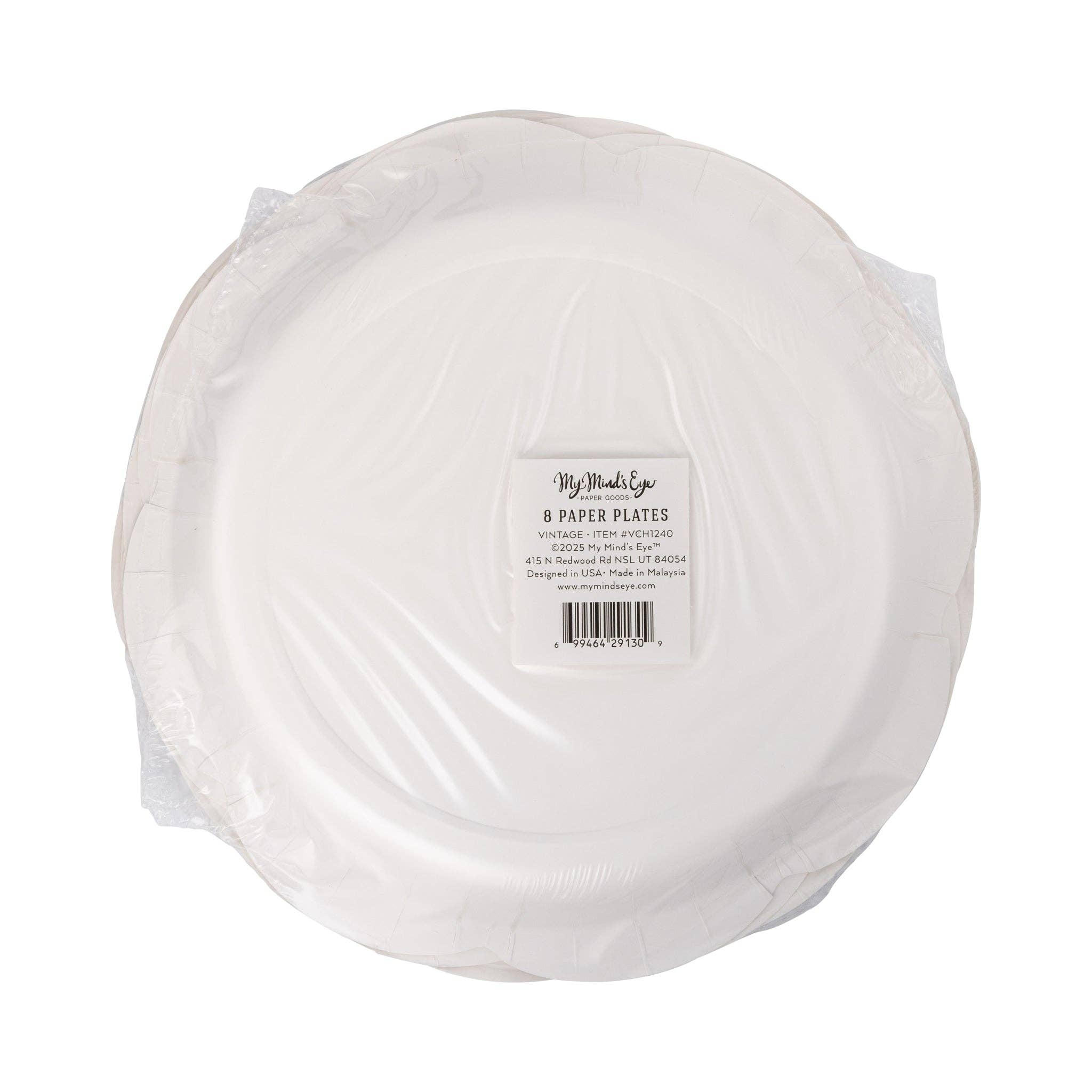 My Mind’s Eye – wholesale Disposable plate – VCH1240 - Santa Scalloped Plate Set5