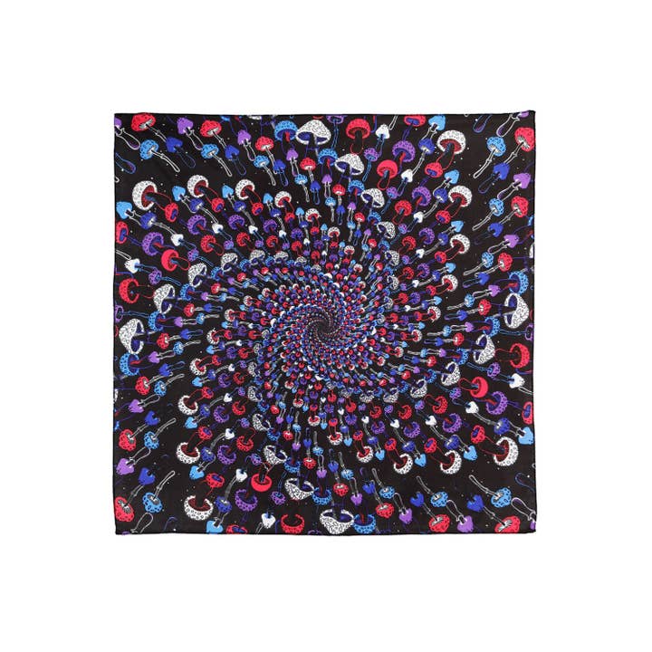 Sunshine Joy - Wholesale Bandana - Unisex - 3D Glow in the Dark Bandana Magic Mushroom Spiral