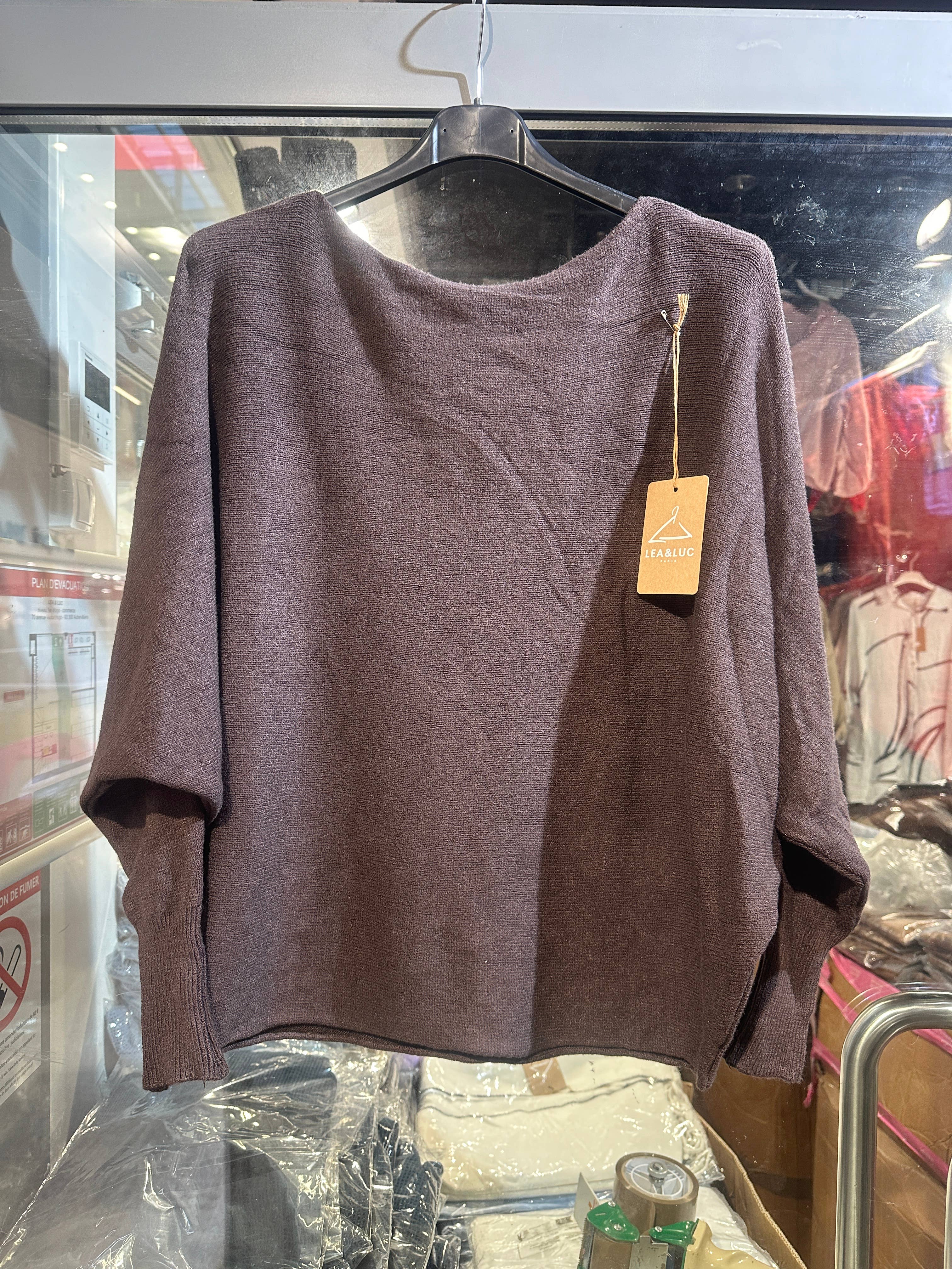 LÉA & LUC - Vendita all'ingrosso Maglione tricot - Donna - Maglione con maniche a pipistrello REF. 009972