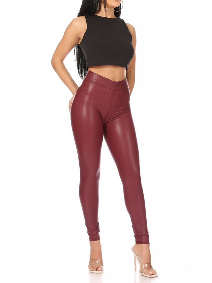 MOA COLLECTION - Wholesale Leggings - Dames - Effen imitatie-legging voor dames19