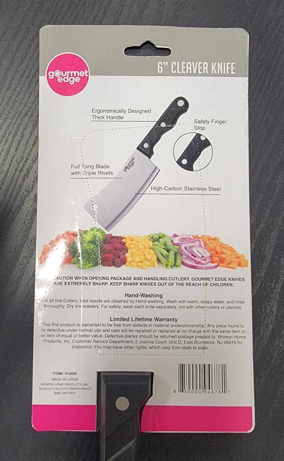 Gourmet Edge - Wholesale Kitchen/Utility Knife - Gourmet Edge - 6" Cleaver #70-80083