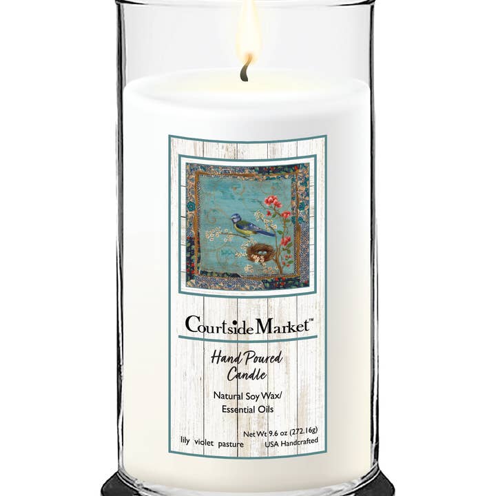 Courtside Market Feather Chic II Status Kerzenglas, 18 oz für den Großhandel von Courtside Market