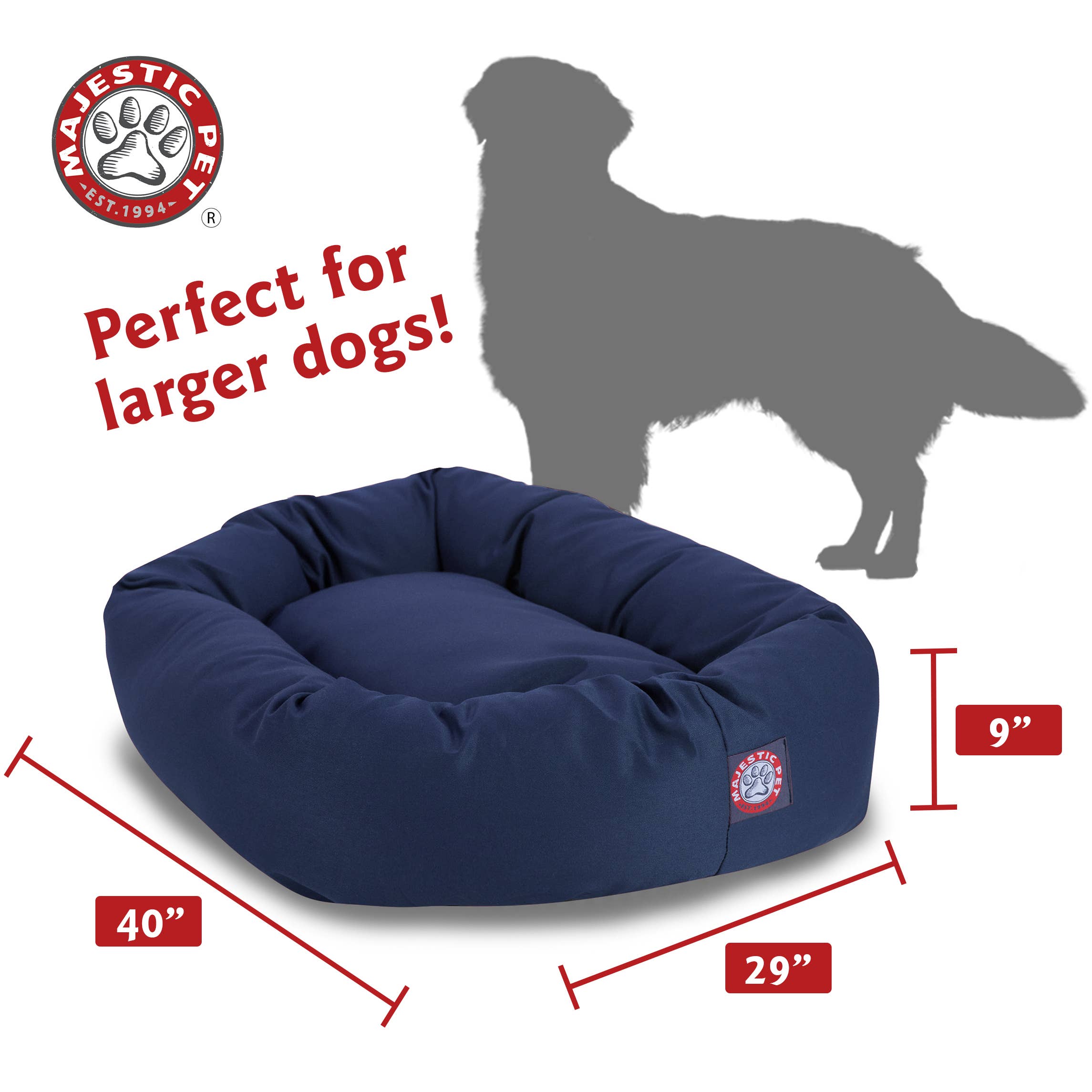 Majestic Pet Products - Vente Panier – chien - Lit pour chien Bagel en poly/coton44