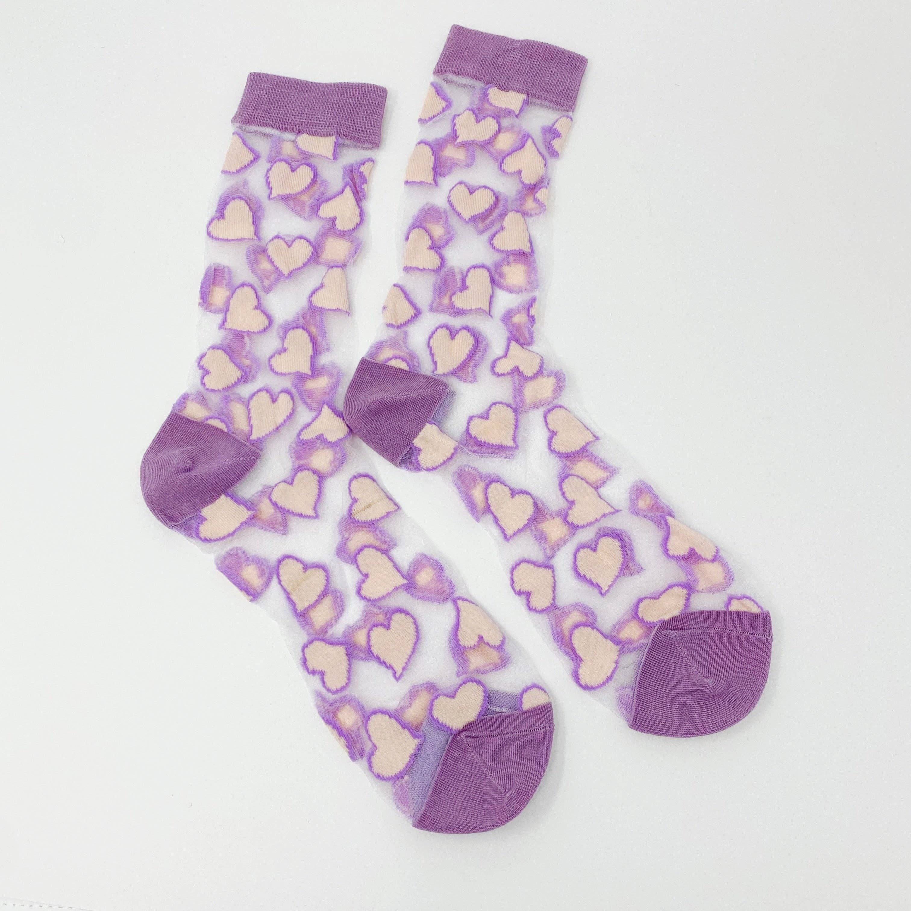 Ellison+Young - Wholesale Socks - Women's - Heartful Love Sheer Socks3