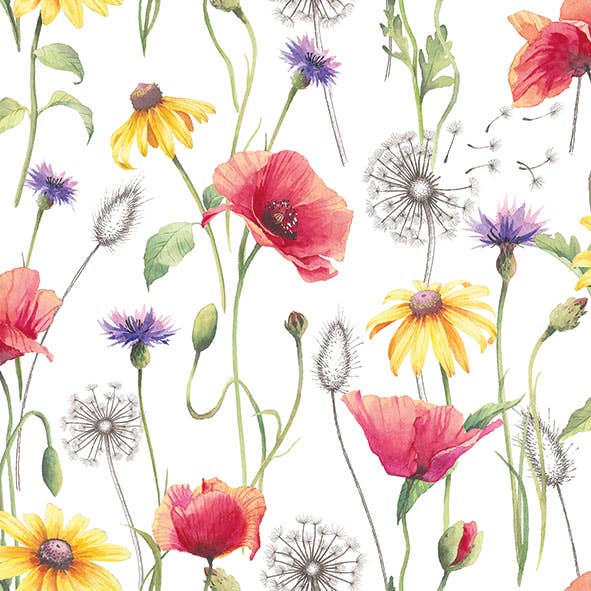 Lunch Napkin - Poppy Meadow for wholesale by Elegant Gifts