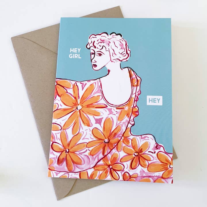 Hey Girl Hey, Greeting Card for wholesale by Aaryn West