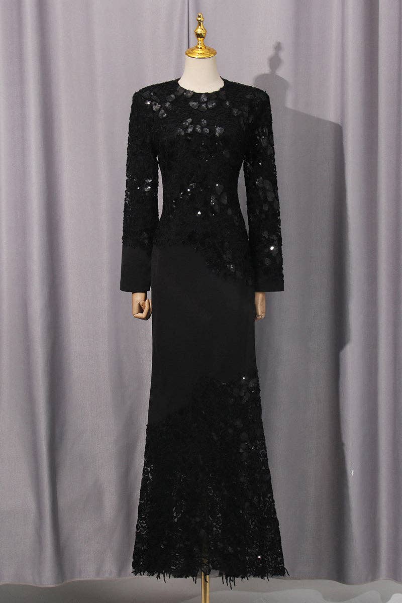 Mccolin - Wholesale Gown - Women's - Elegant Lace Overlay Evening Gown3
