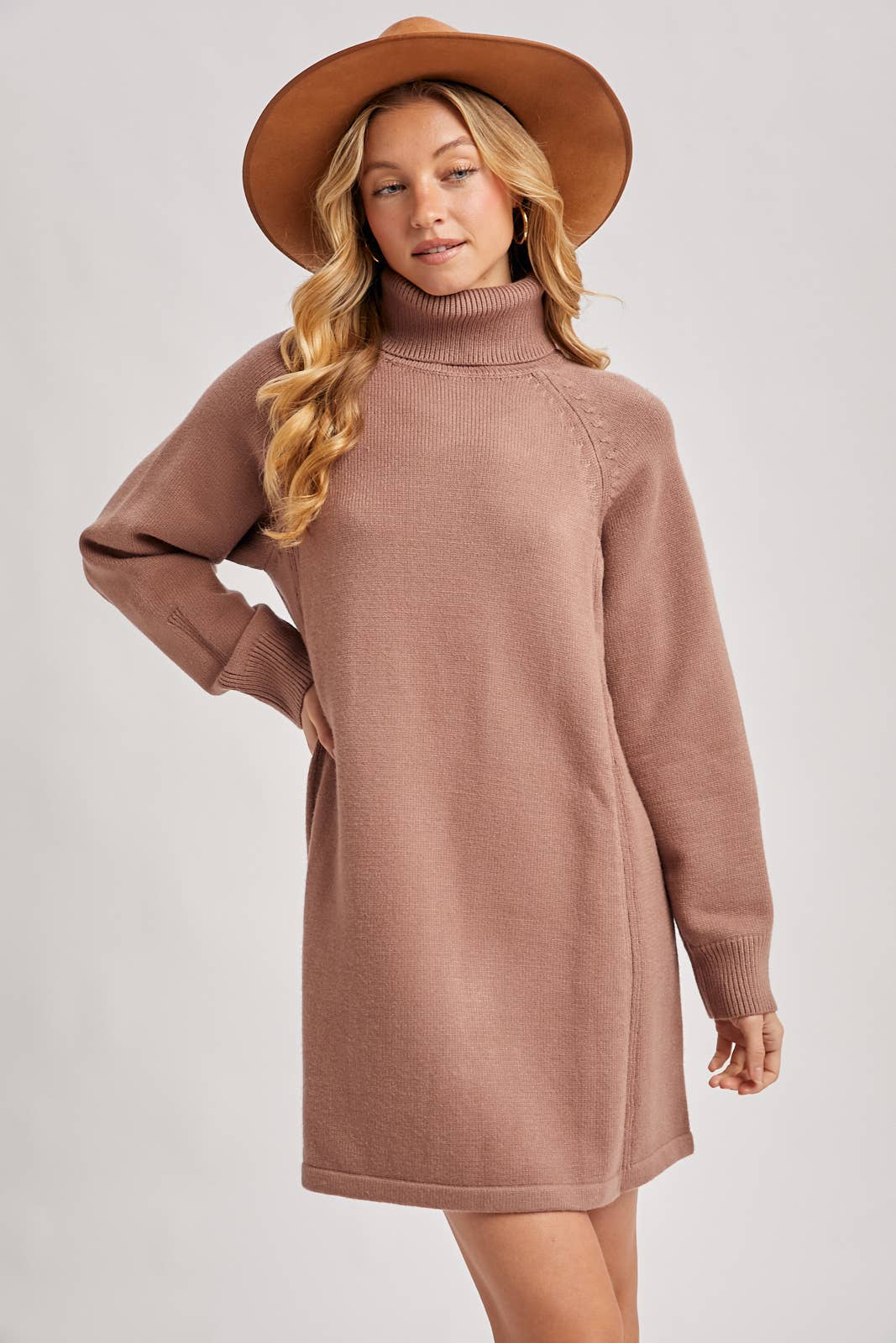 Bluivy – Großhandel Kleid – Damen – Pulloverkleid mit Rollkragen12