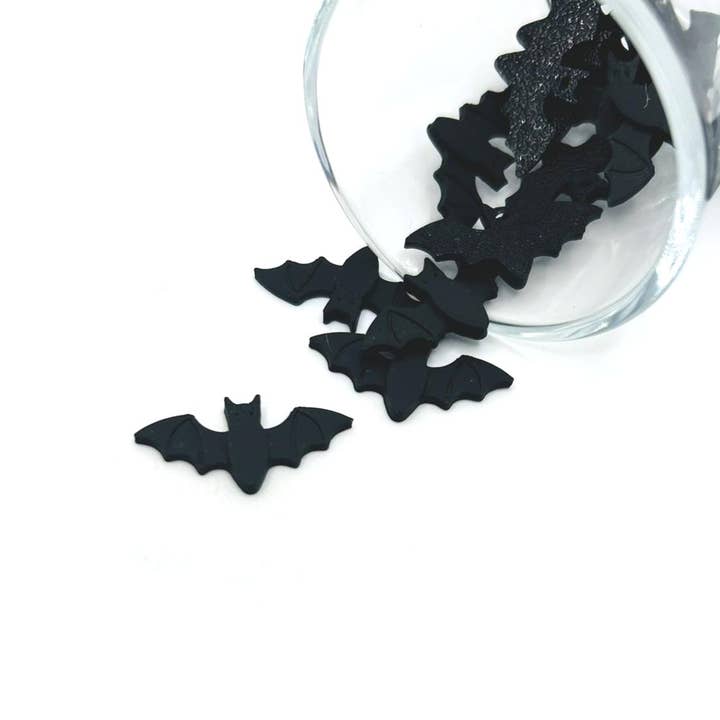Hanging Bat Halloween Charms, 27x13mm for wholesale by Guerrilla Charm