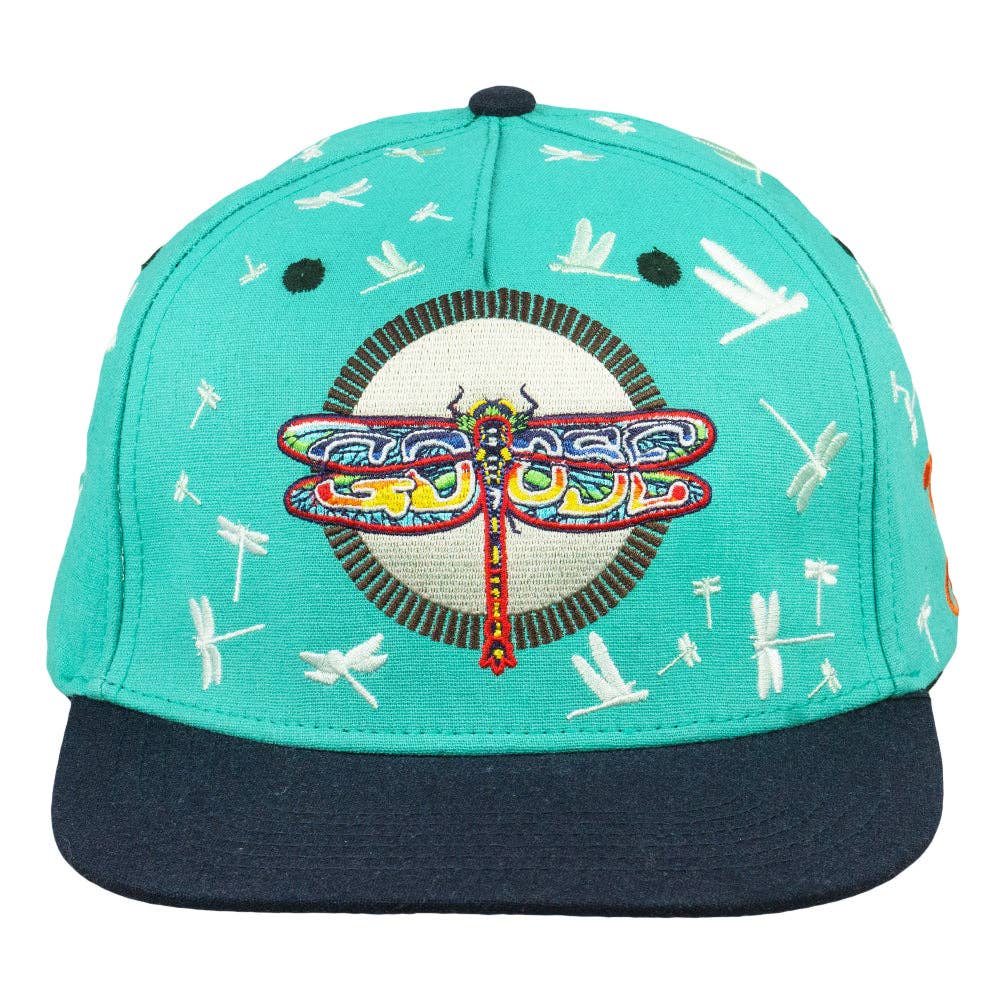 Goose Dragonfly Turquoise Snapback Hat for wholesale on Faire5