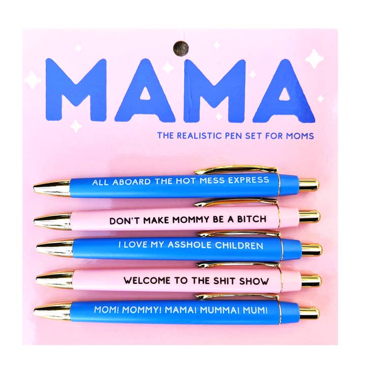 MAMA Pen Set (mothers day, gifts, pens, easter, spring, stationery) for wholesale by FUN CLUB