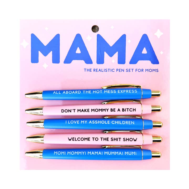 FUN CLUB - Wholesale Pen - MAMA Pen Set (mothers day, gifts, pens, easter, spring, stationery)