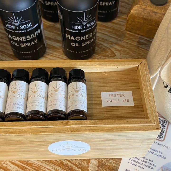 Hide + Soak | Luxurious Bath Salt Soaks & Magnesium Oil - Wholesale Aromatherapy Mist - Display Set - Hide + Soak Spa + Wellbeing Collection