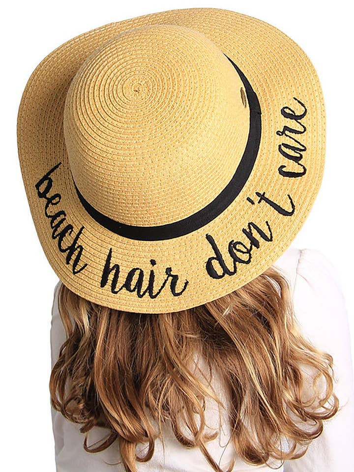 Girls Sun Hat - Beach Hair Don't Care for wholesale by Funky Junque