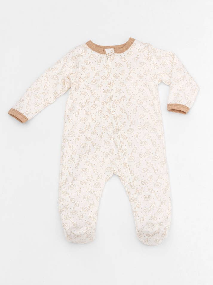 Ursinhos de pijama biológico com zíper por atacado de Kal Babies