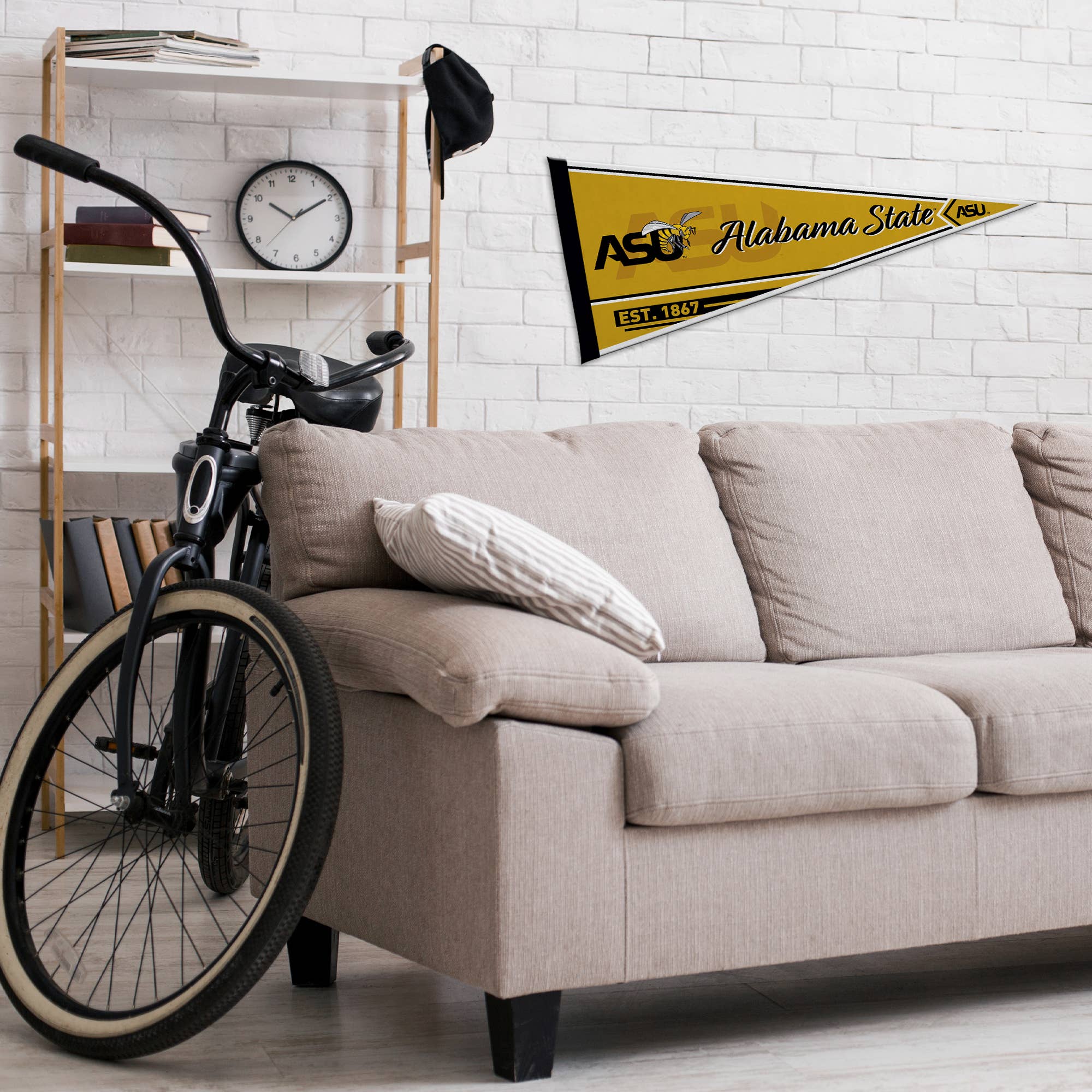 Rico Industries - Wholesale Flag - NCAA  Alabama State Hornets Classic Soft Felt 12X30 Pennant2