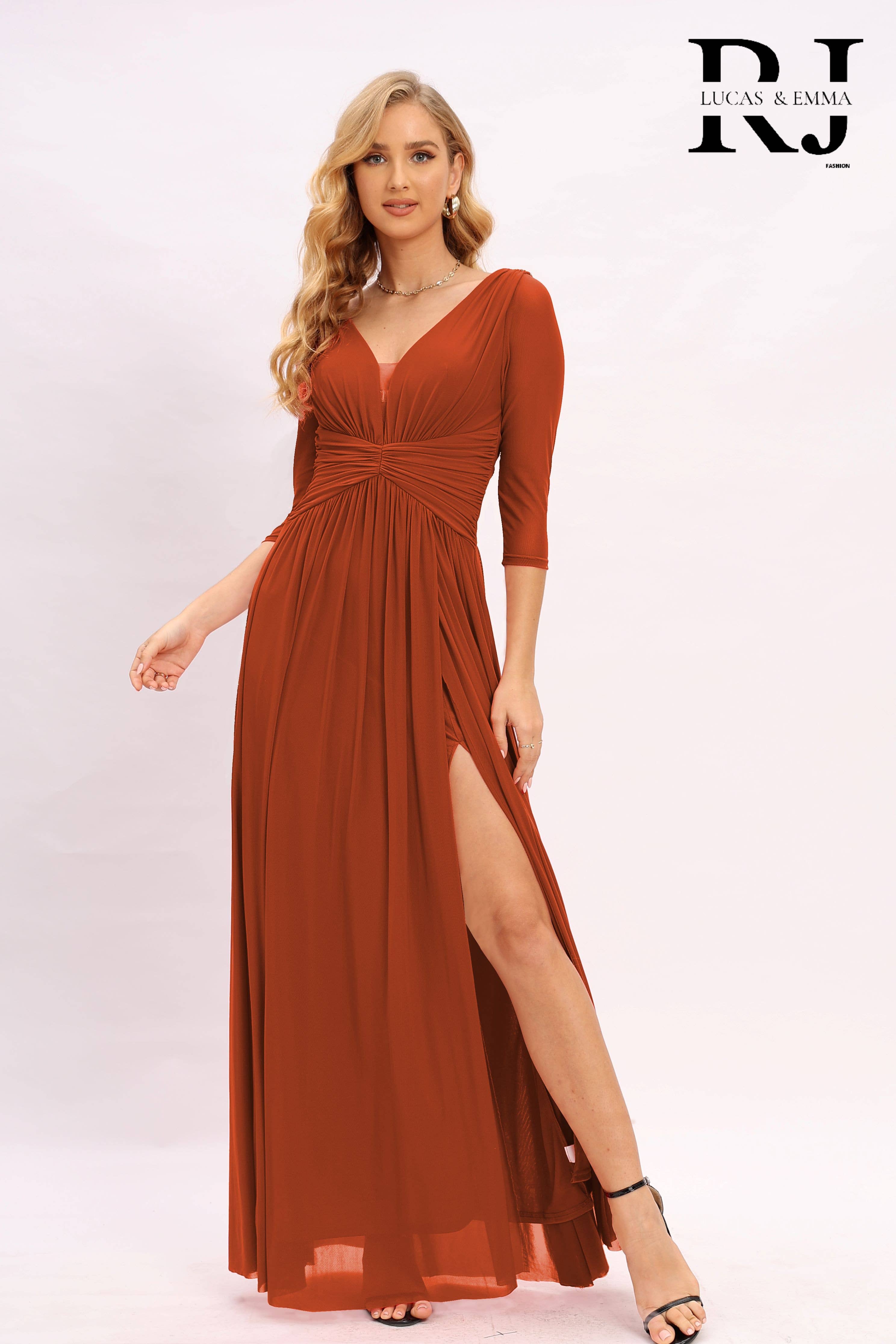 Lucas & Emma - Sarl RJ & co - Wholesale Gown - Women's - Plus Size Ankara Evening Dress 22309-12