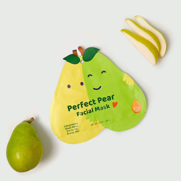 My Spa Life – wholesale Skincare face mask – Valentines' Day Perfect Pear sheet facial mask (2 in 1)
