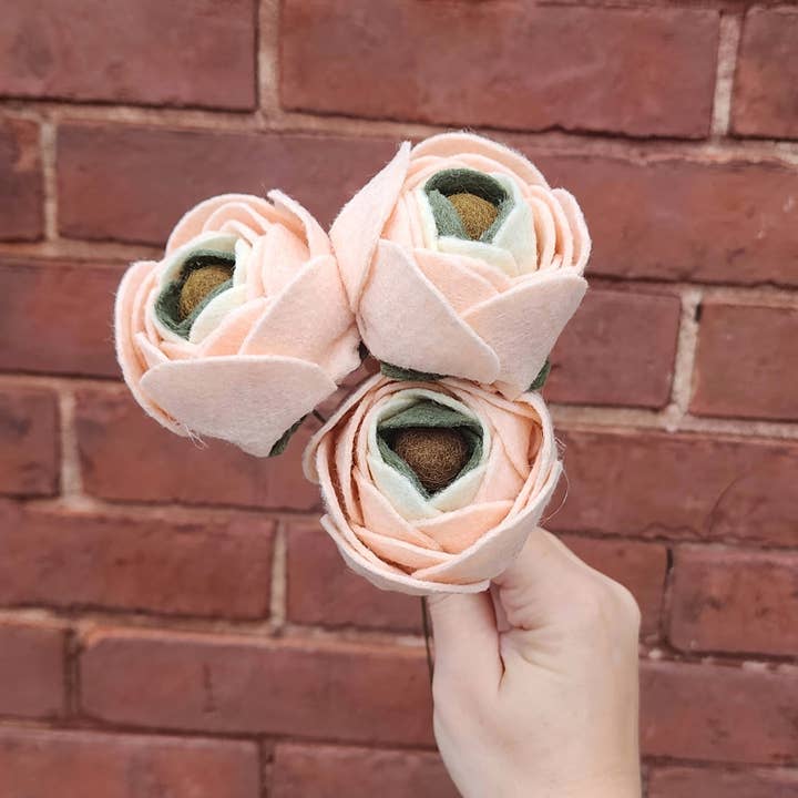 Madymae Felt Florals - Wholesale Artificial Flowers - Felt Ranunculus