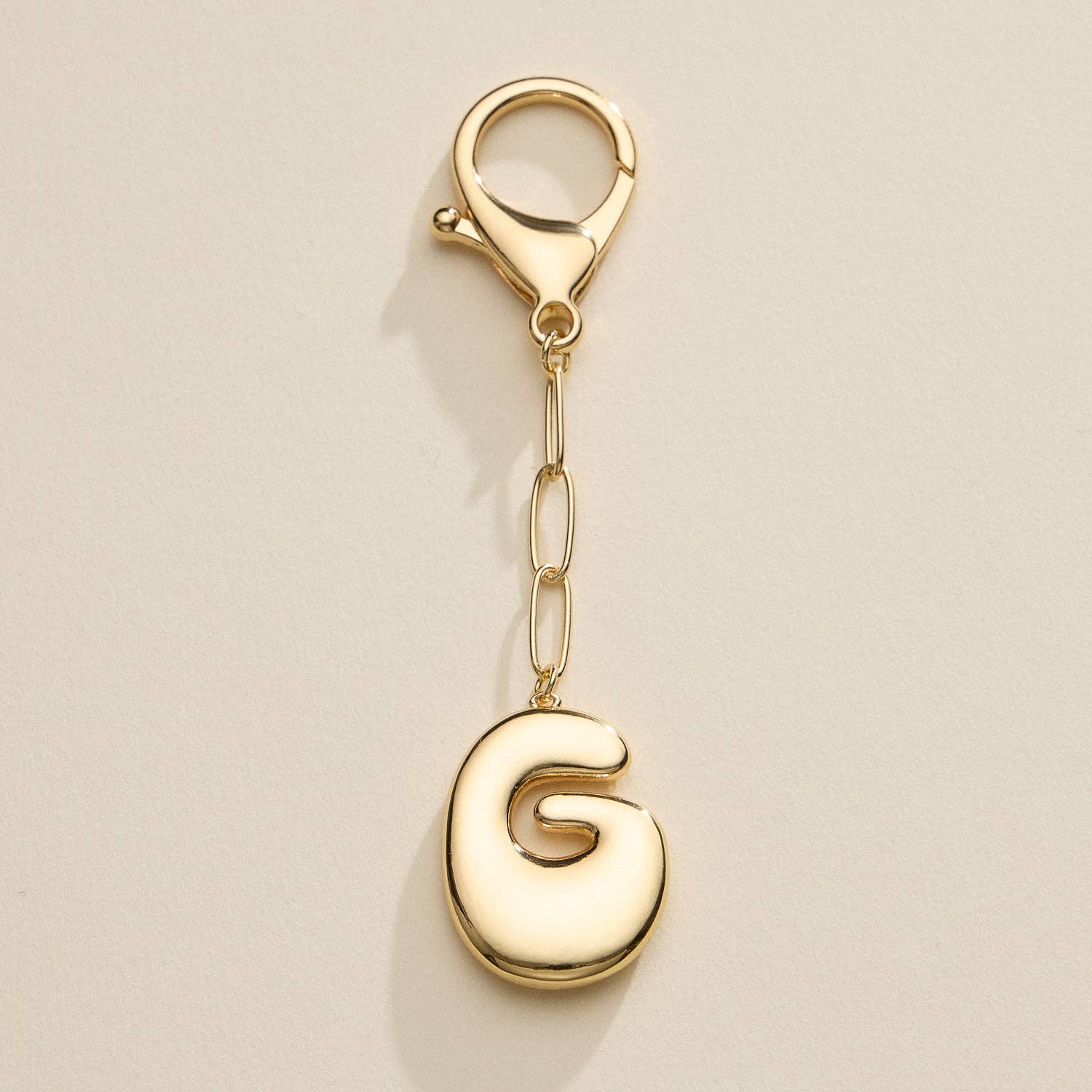 Lilla Haven - Wholesale Keychain - Women's - Bubble Letter Initial Keychain – Gold and Silver Tone Personalized Charm23