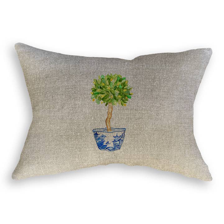 French Graffiti - Vendita all'ingrosso Strofinacci - Ciotola blu e bianca con albero di limone8