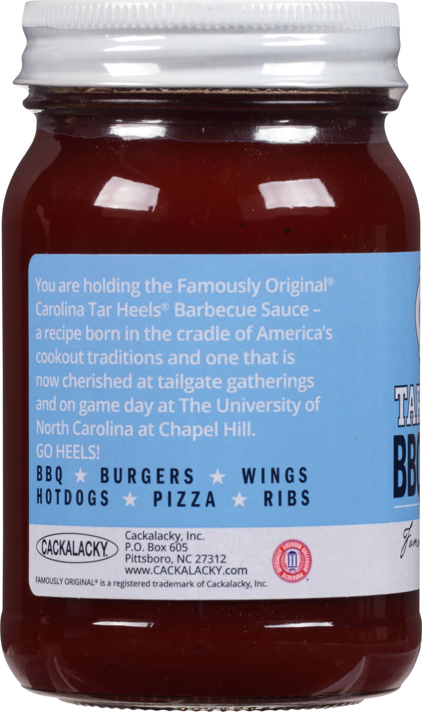 Cackalacky® - Wholesale BBQ Sauce - Carolina Tar Heels® BBQ Sauce (16 oz)2