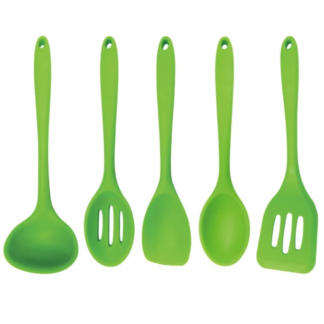 Green 5-Piece Silicone Cooking Tools for wholesale by Better Houseware