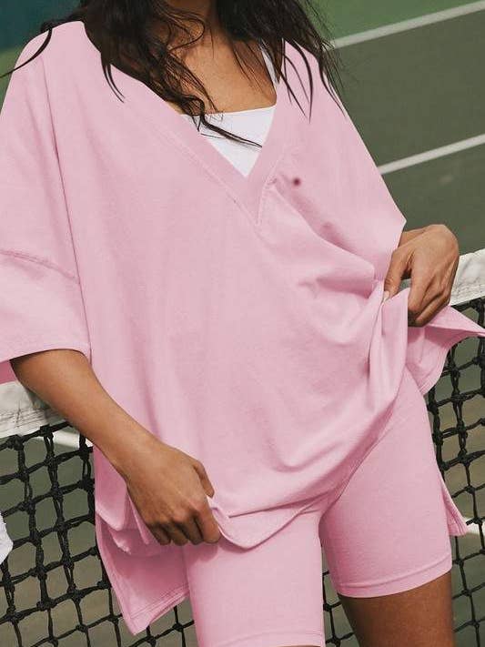 Flarix - Wholesale Top & Skirt Set - Women's - oversized lounge top shorts10