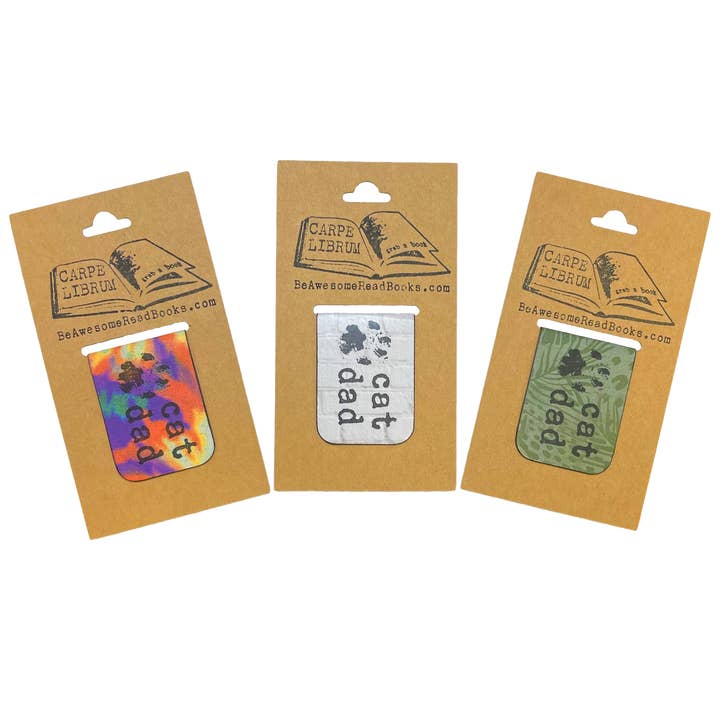Cat Dad Single Magnetic Bookmark for wholesale by Carpe Librum