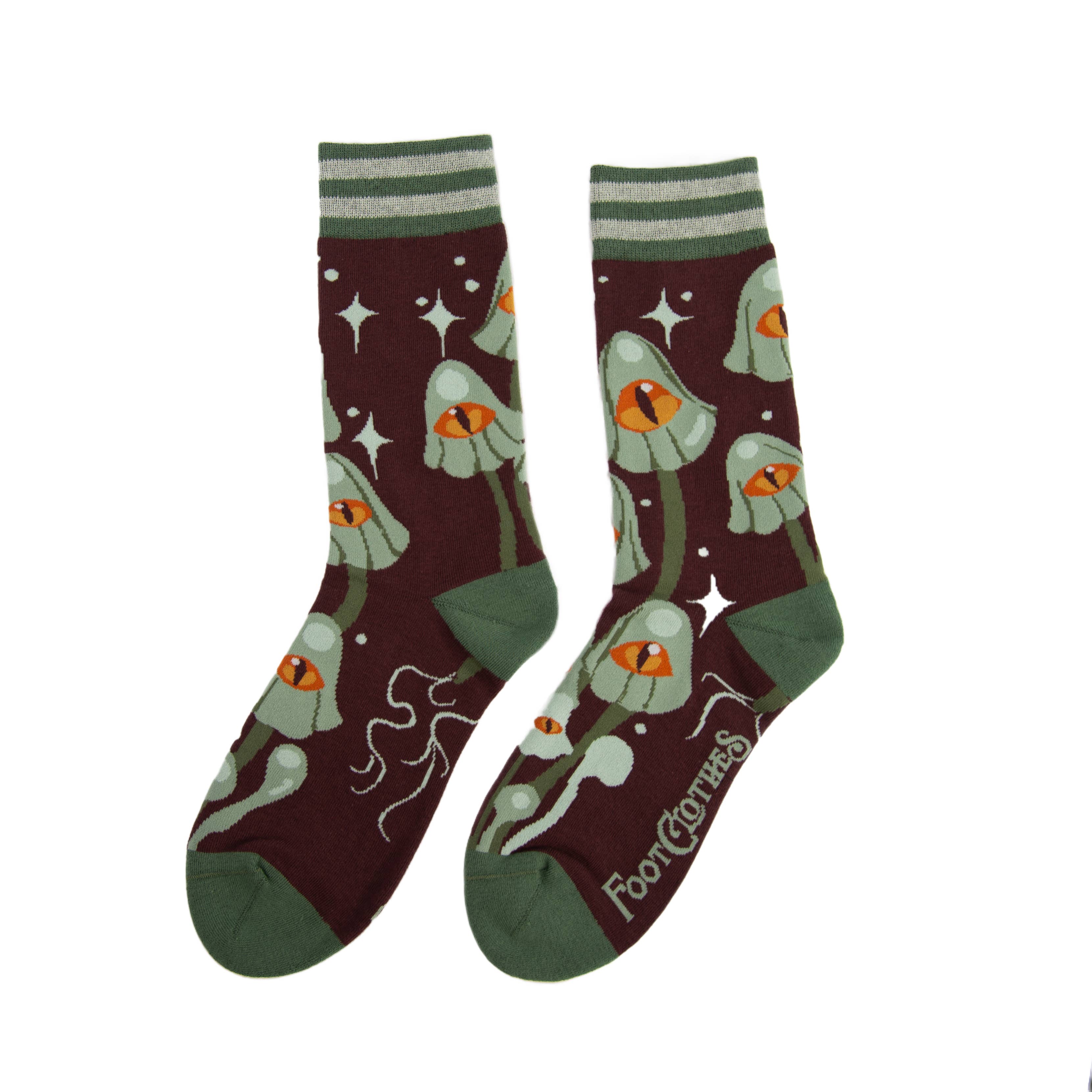 FootClothes LLC - Wholesale Socks - Unisex - Mystic Mushrooms Crew Socks4
