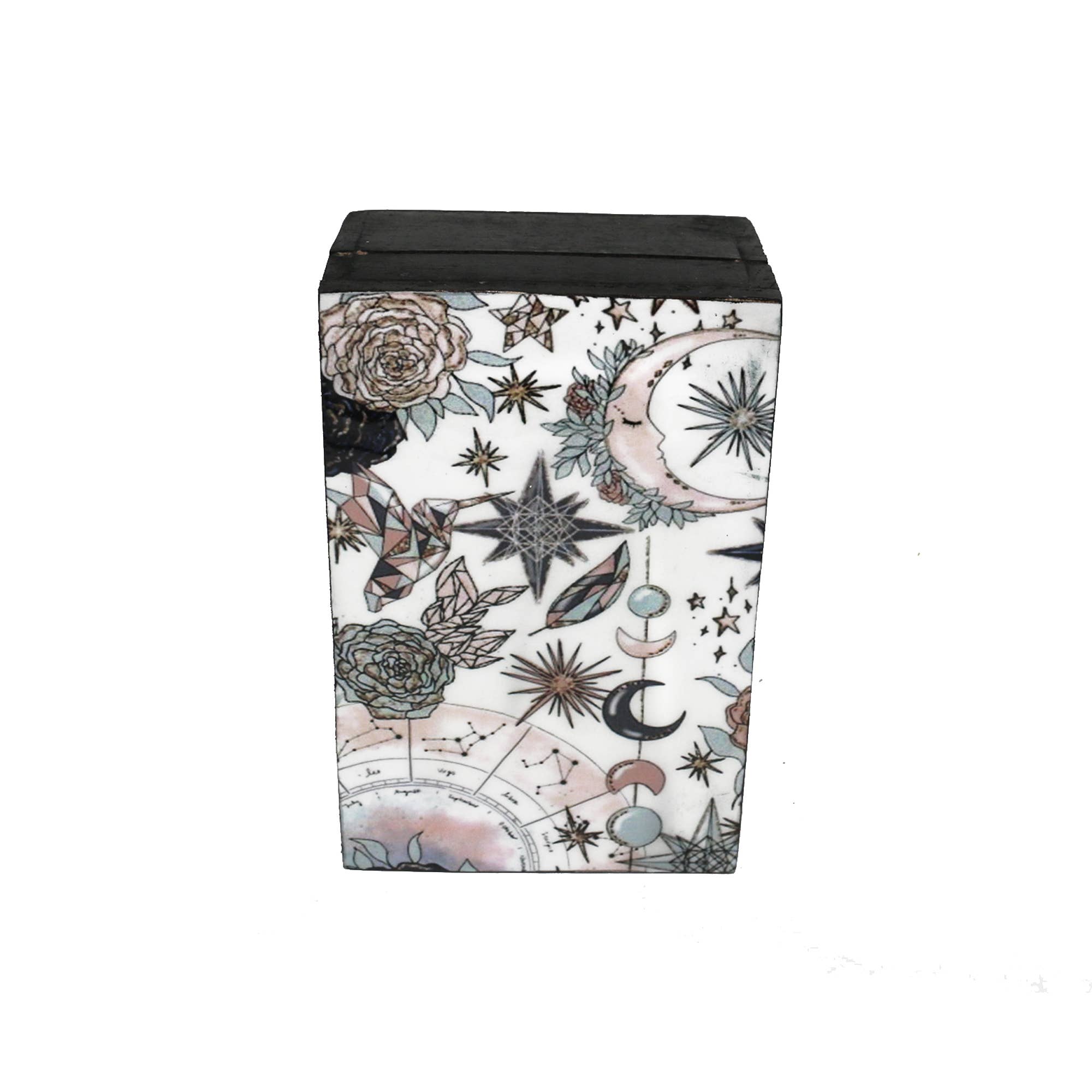 Designs by Deekay Inc. - Wholesale Jewelry Box/Organizer - Wooden Storage Box (6 x 4 in.) - Pink Celestial (Black)2