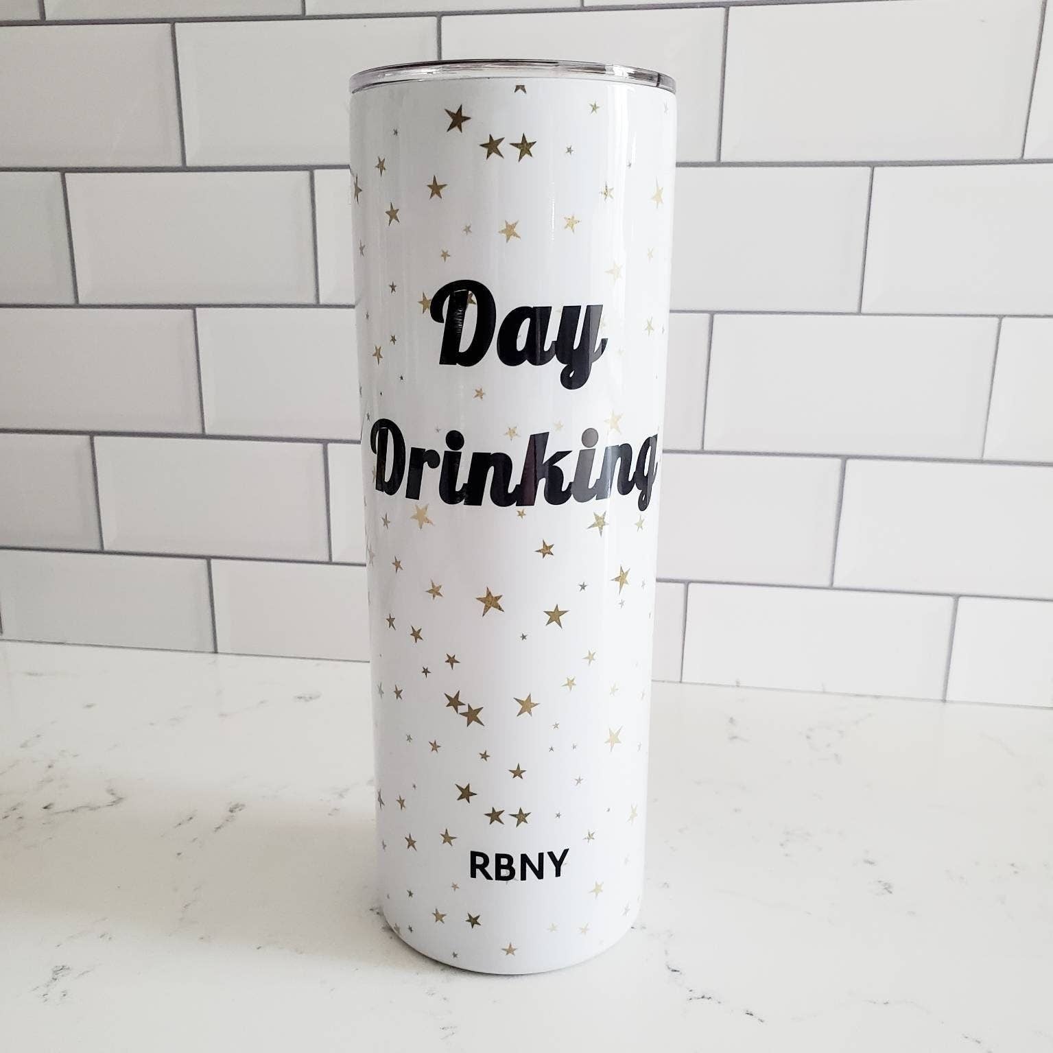 Salt and Sparkle - Wholesale Insulated Mug/Tumbler - Day Drinking 20oz Tall Sublimated Tumbler0
