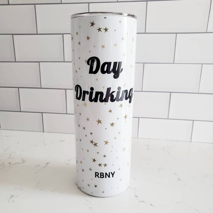 Salt and Sparkle - Wholesale Insulated Mug/Tumbler - Day Drinking 20oz Tall Sublimated Tumbler