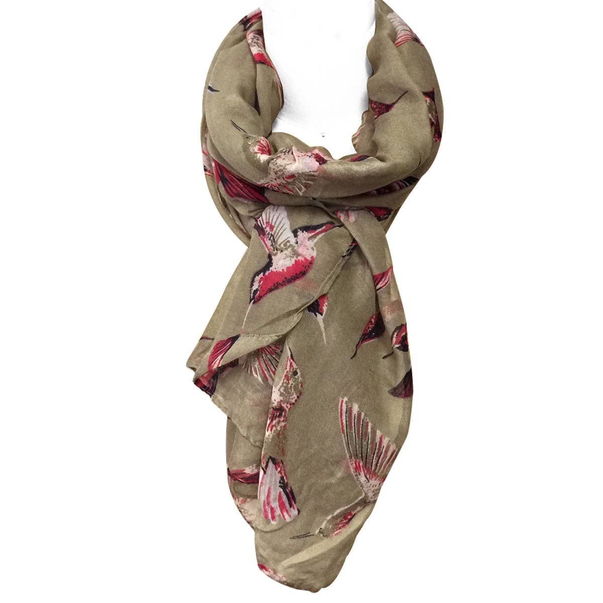 Wrapables.com - Wholesale Scarf - Women's - Wrapables Soft Viscose Bird Print Multi-Style Scarf13