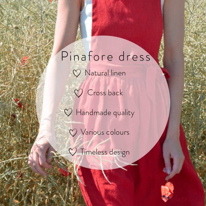 Matrinna - Wholesale Apron - Pinafore Apron, Aprons for Women, Cross Back Apron, Apron With Pockets, Pinafore Dress, Japanese Apron, Garden Apron, Red Apron Women6