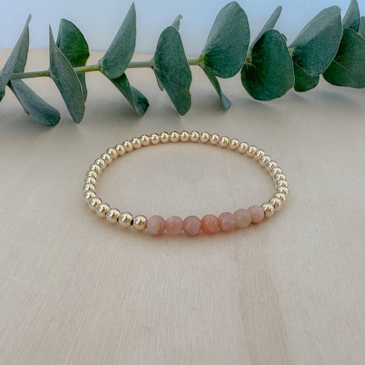 Amethyst and Opal - Wholesale Beaded Bracelet - Unspoken Healing - Sunstone