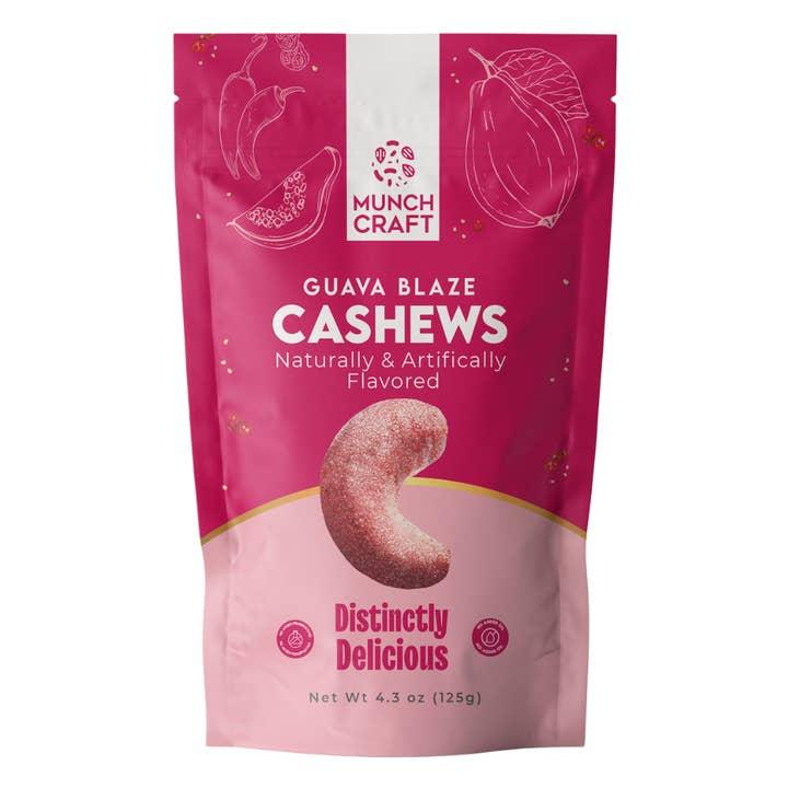 Guava Blaze Cashews for wholesale by Munch Craft