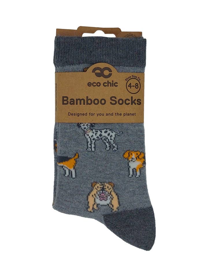 Eco Chic - Wholesale Socks - Women's - Eco Chic Eco-Friendly Bamboo Socks Dogs7