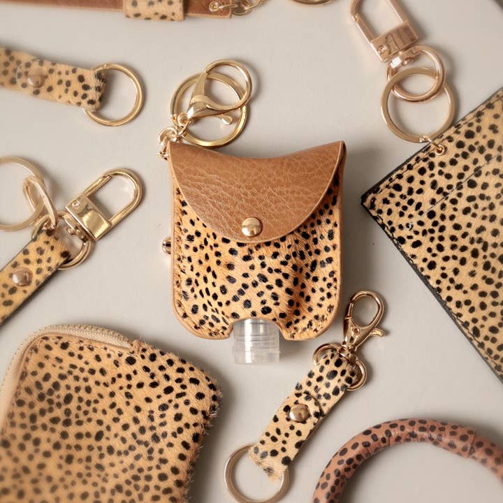 Fashion City - Wholesale Keychain - Women's - Genuine Leather Animal Sanitizer Keychain Holder