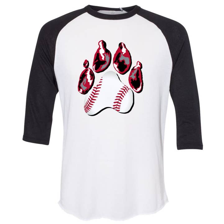 Bulldogs Baseball Paw Print Game Day Graphic Tee for wholesale by Pink House On River Road