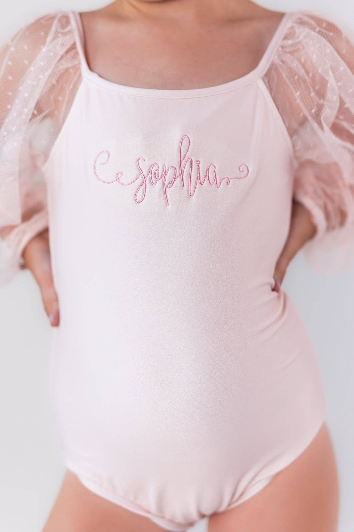 Cheeky Plum - Wholesale Leotard - Kids - Mesh Long Sleeve Leotard - Pink Bliss13